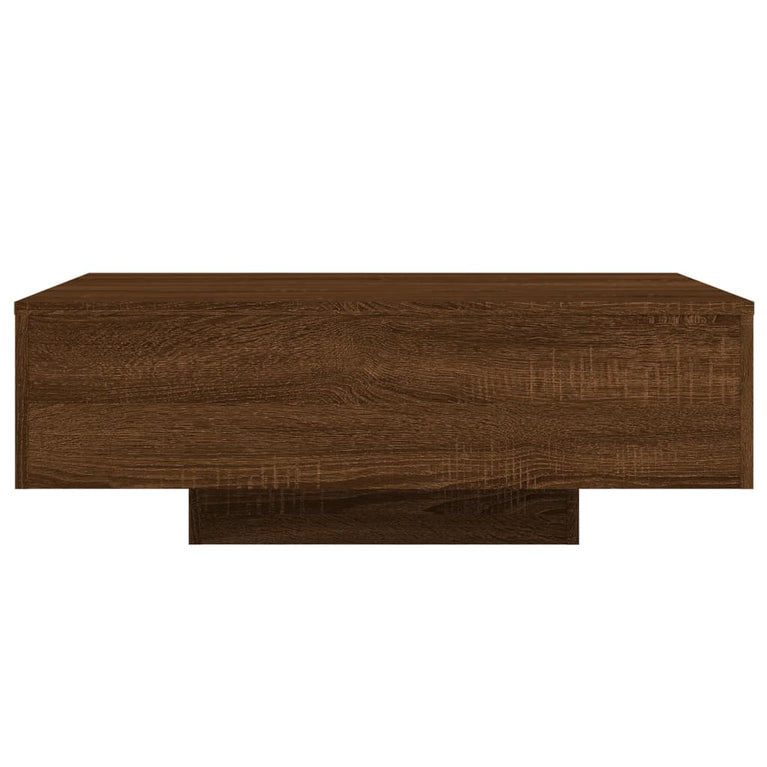 Salontafel met LED-verlichting 85x55x31 cm bruin eikenkleur