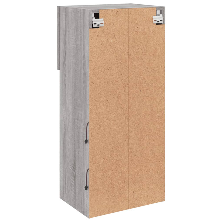 Tv-meubels met LED-verlichting 2 st 40,5x30x80 cm grijs sonoma