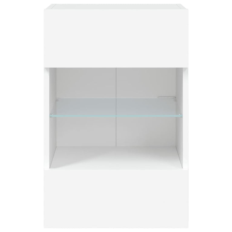 Tv-wandmeubels met LED-verlichting 2 st 40x30x60,5 cm wit