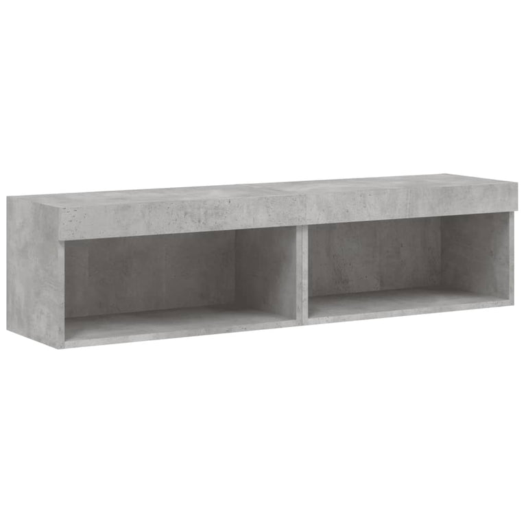 Tv-meubels met LED-verlichting 2 st 60x30x30 cm betongrijs