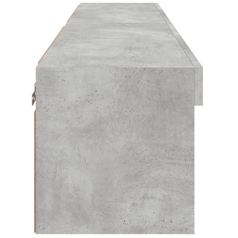 Tv-meubels met LED-verlichting 2 st 60x30x30 cm betongrijs