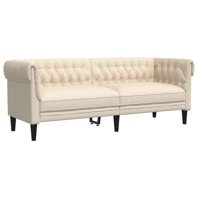 2-delige Loungeset stof crèmekleurig