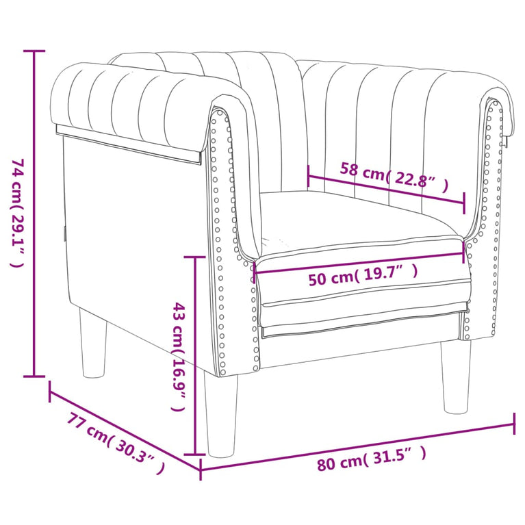 3-delige Loungeset fluweel crèmekleurig