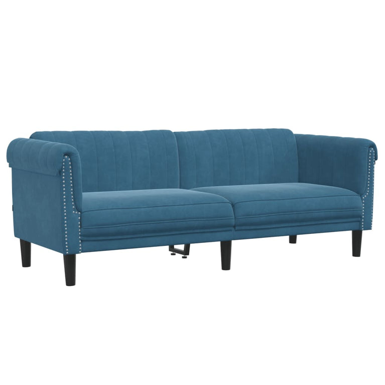 2-delige Loungeset fluweel blauw