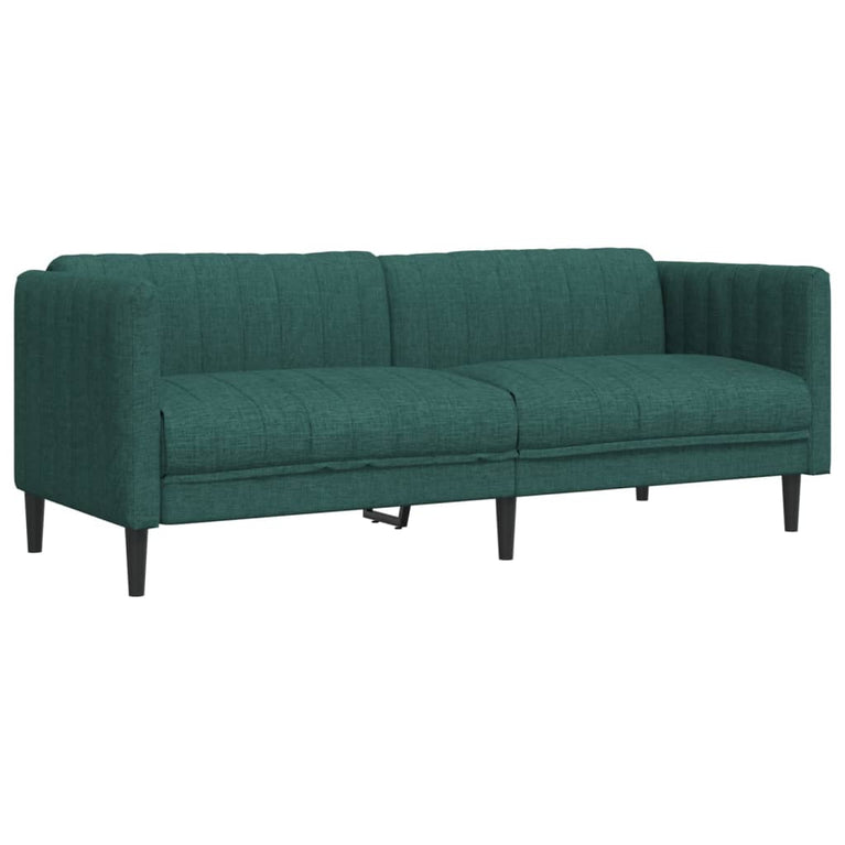 3-delige Loungeset stof donkergroen