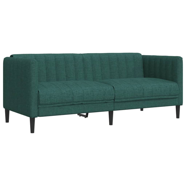 3-delige Loungeset stof donkergroen
