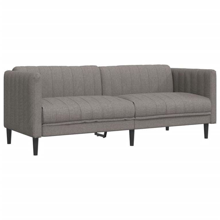 3-delige Loungeset stof taupe