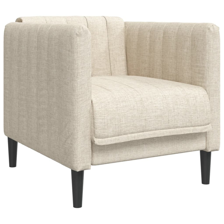 3-delige Loungeset stof crèmekleurig