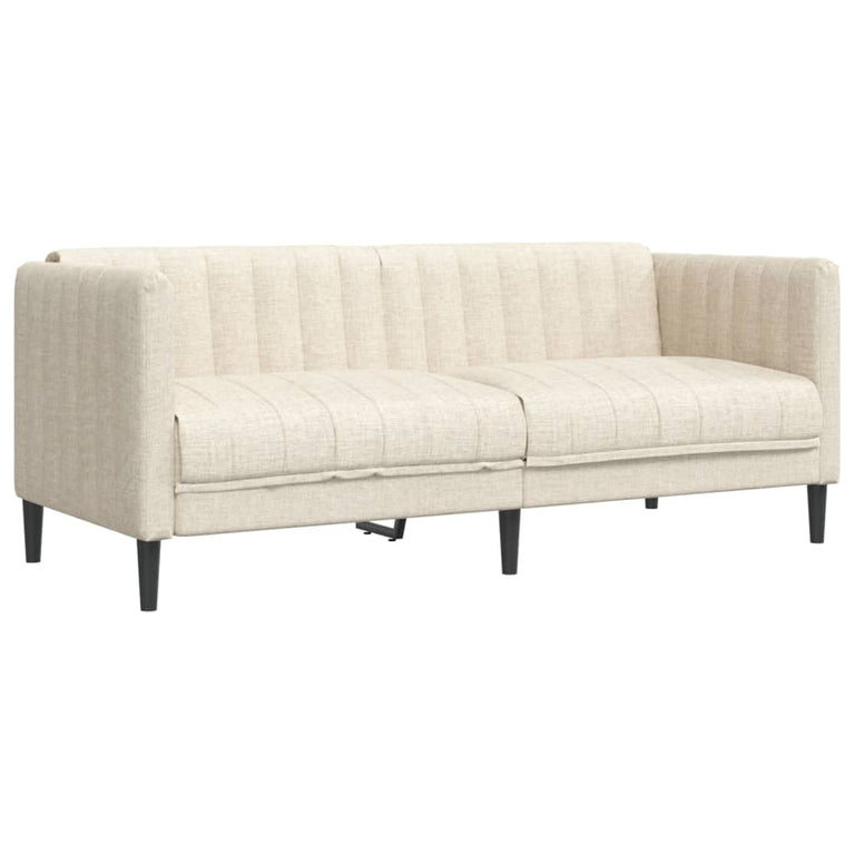 3-delige Loungeset stof crèmekleurig