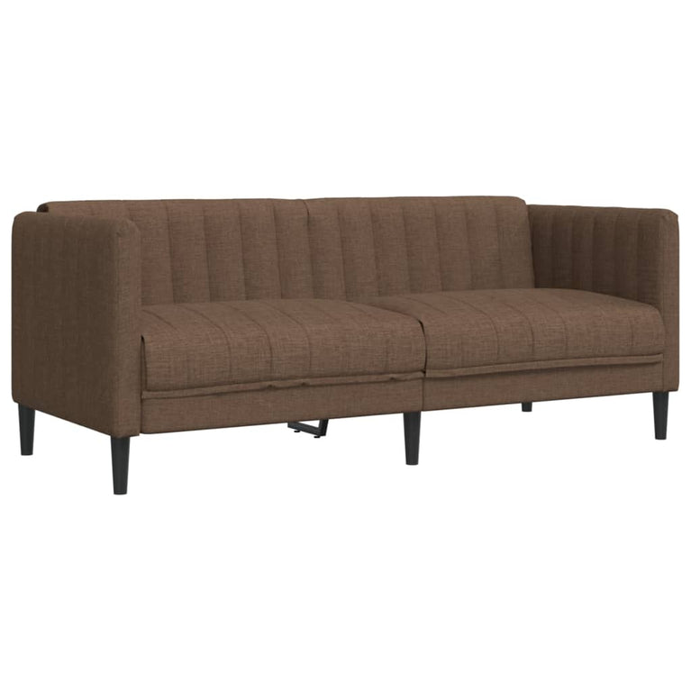 3-delige Loungeset stof bruin