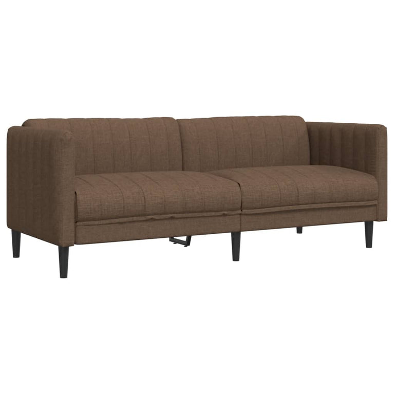 3-delige Loungeset stof bruin