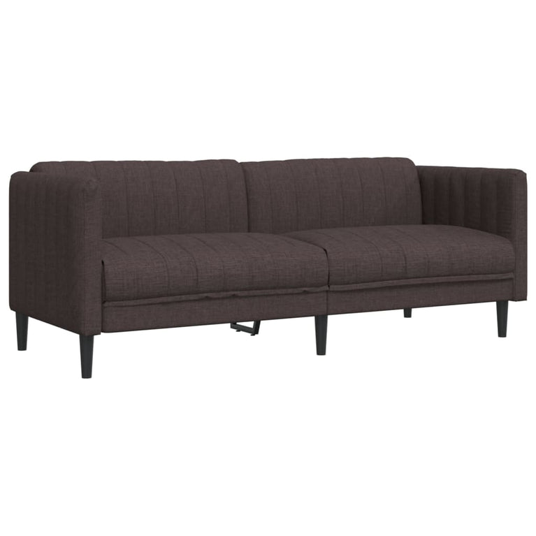 2-delige Loungeset stof donkerbruin