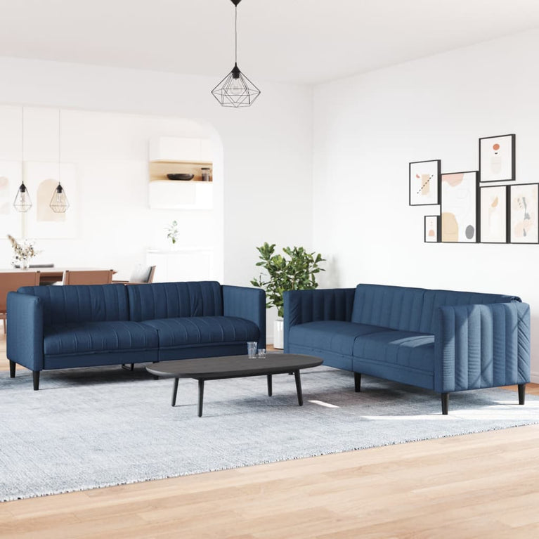 2-delige Loungeset stof blauw