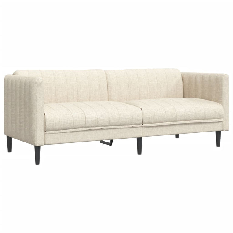 2-delige Loungeset stof crèmekleurig