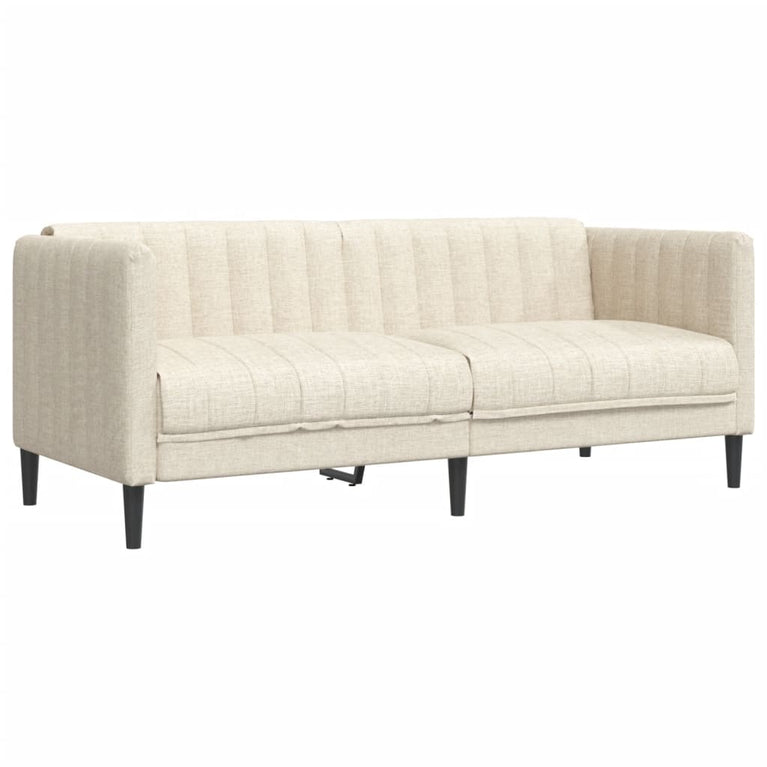 2-delige Loungeset stof crèmekleurig