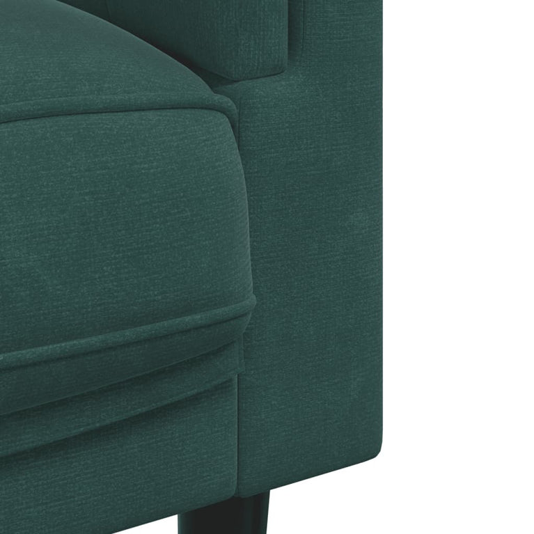 2-delige Loungeset met kussens fluweel donkergroen