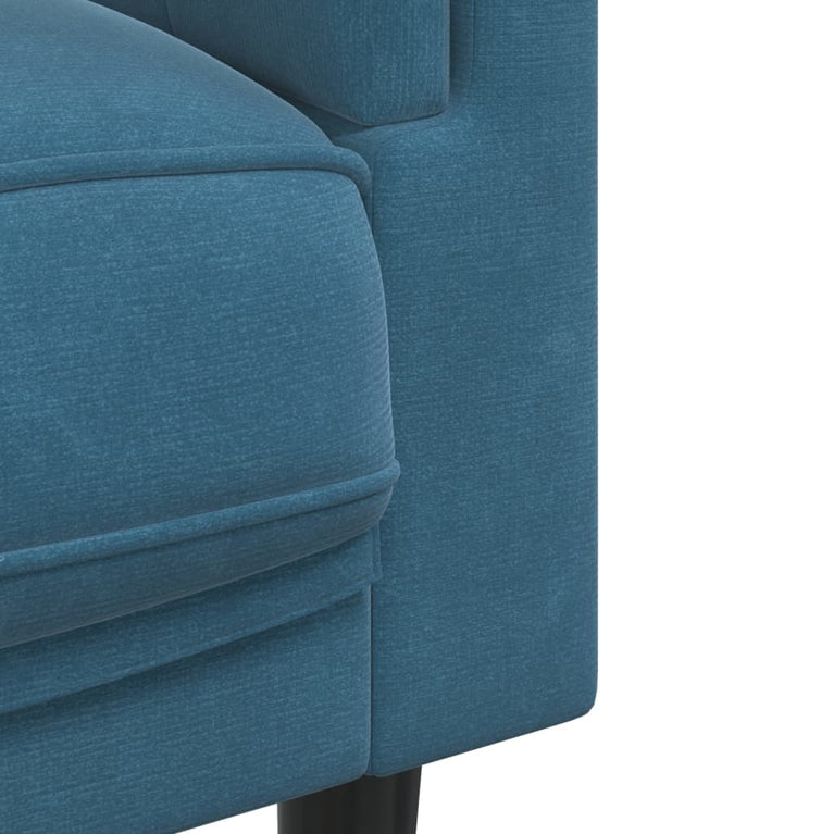 2-delige Loungeset met kussens fluweel blauw