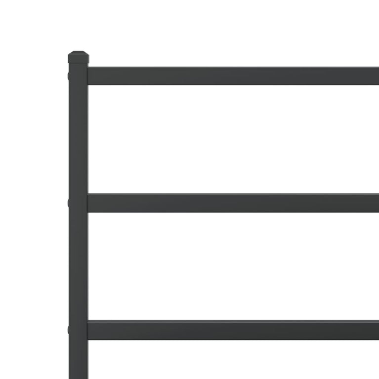 Bedframe met hoofd- en voeteneinde metaal zwart 100x200 cm