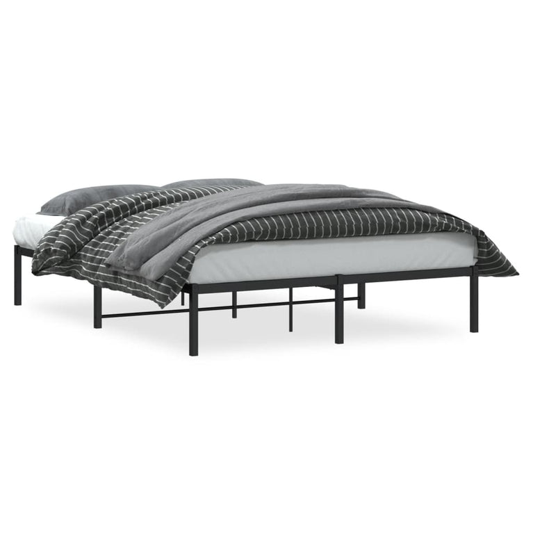 Bedframe metaal zwart 150x200 cm