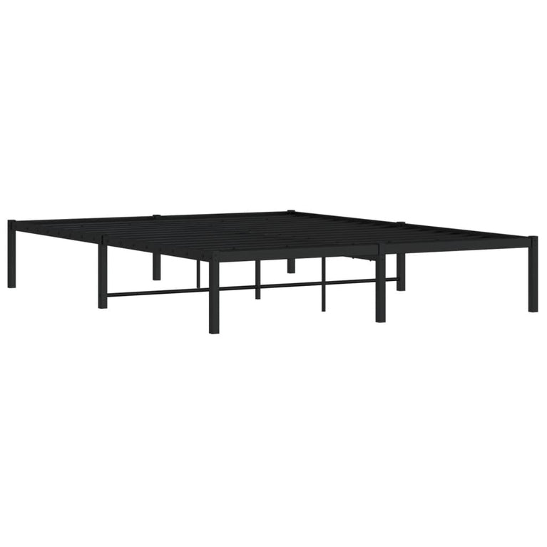 Bedframe metaal zwart 150x200 cm