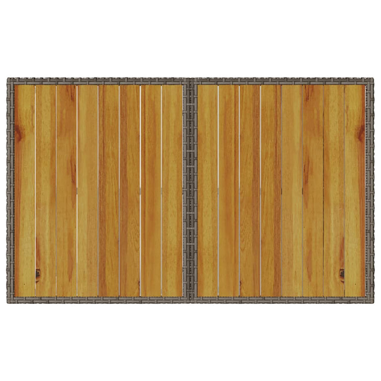 2-delige Tuinset met kussens poly rattan grijs