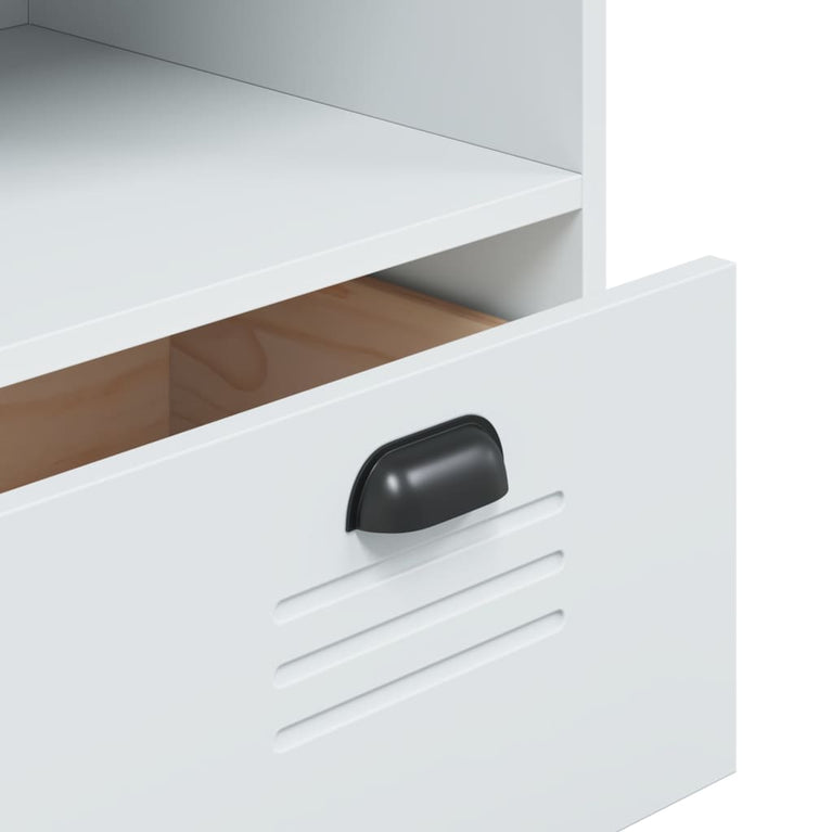 Boekenkast VIKEN 80x40x90 cm massief grenenhout wit