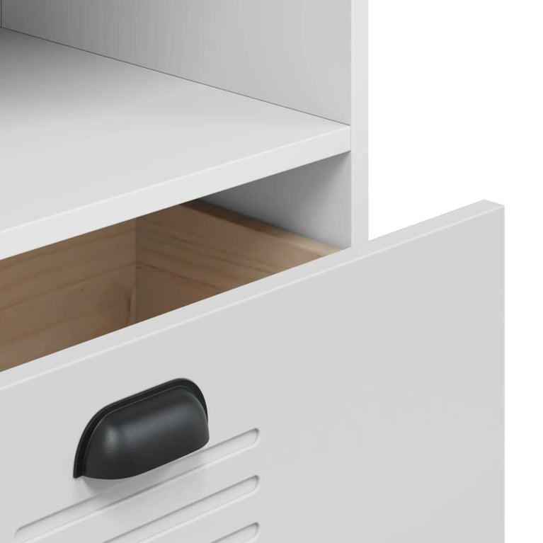 Boekenkast VIKEN 60x35x123 cm massief grenenhout wit