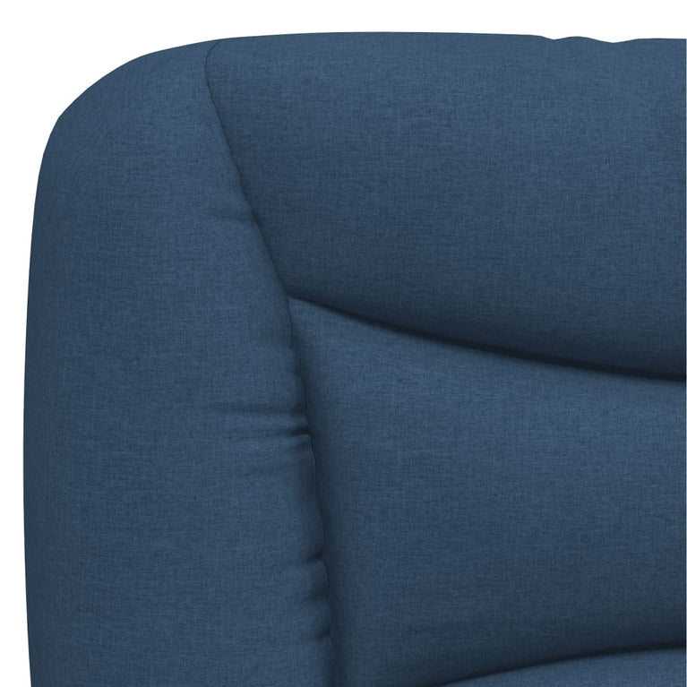 Bed met matras stof blauw 160x200 cm