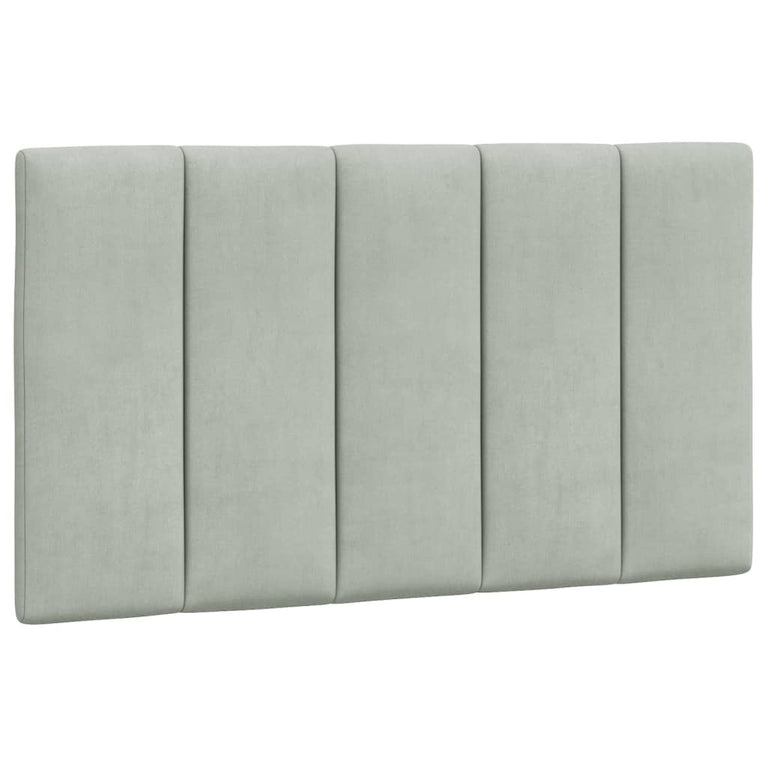 Bed met matras fluweel lichtgrijs 90x190 cm