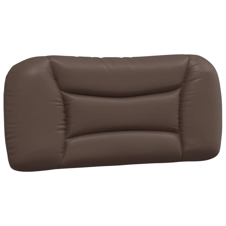 Bed met matras kunstleer bruin 90x190 cm