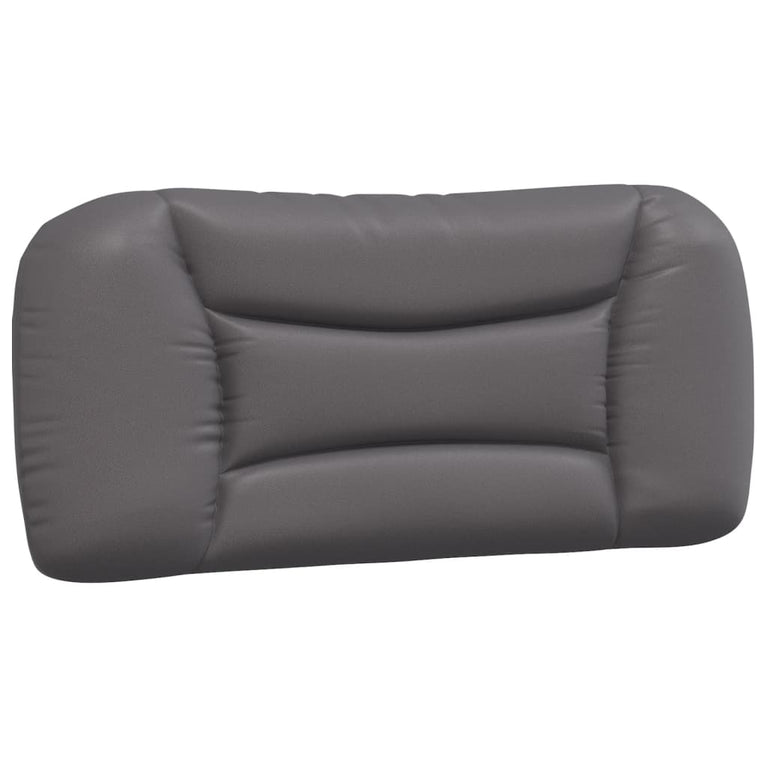 Bed met matras kunstleer grijs 90x190 cm