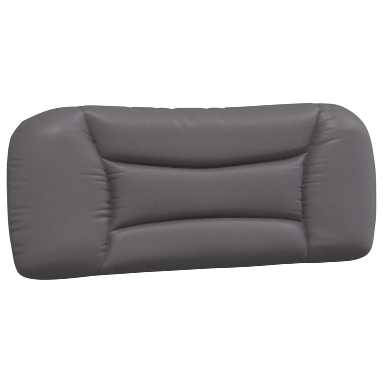 Bed met matras kunstleer grijs 100x200 cm