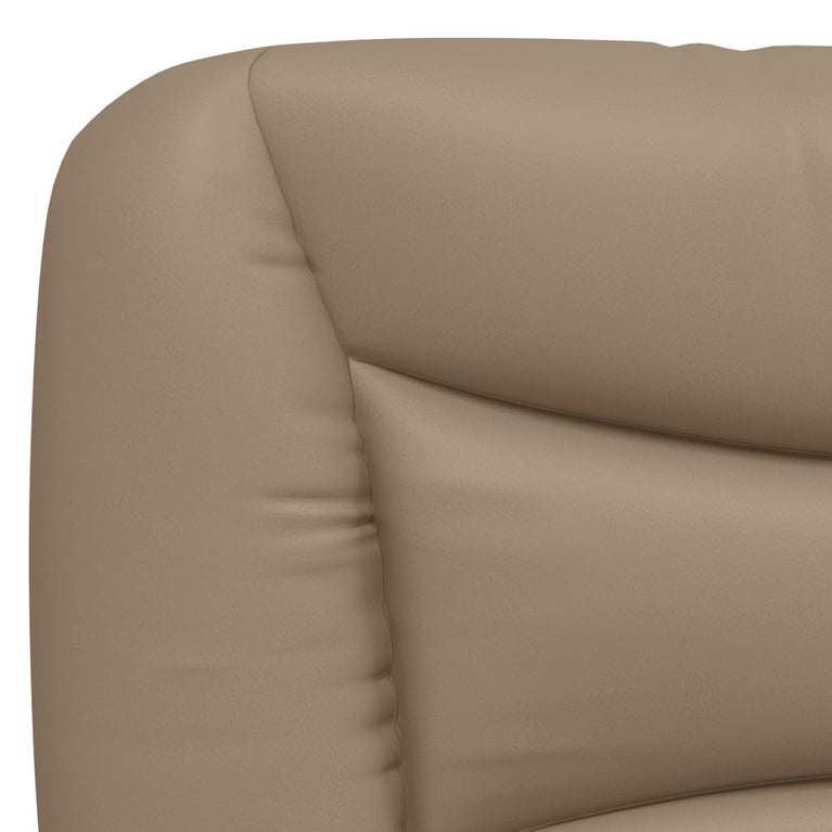 Bed met matras kunstleer cappuccinokleurig 100x200 cm