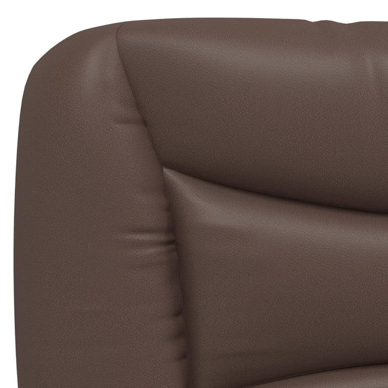 Bed met matras kunstleer bruin 120x200 cm