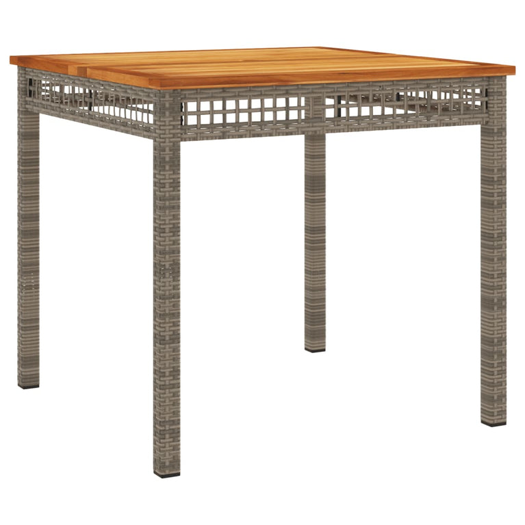 5-delige Tuinset met kussens poly rattan grijs