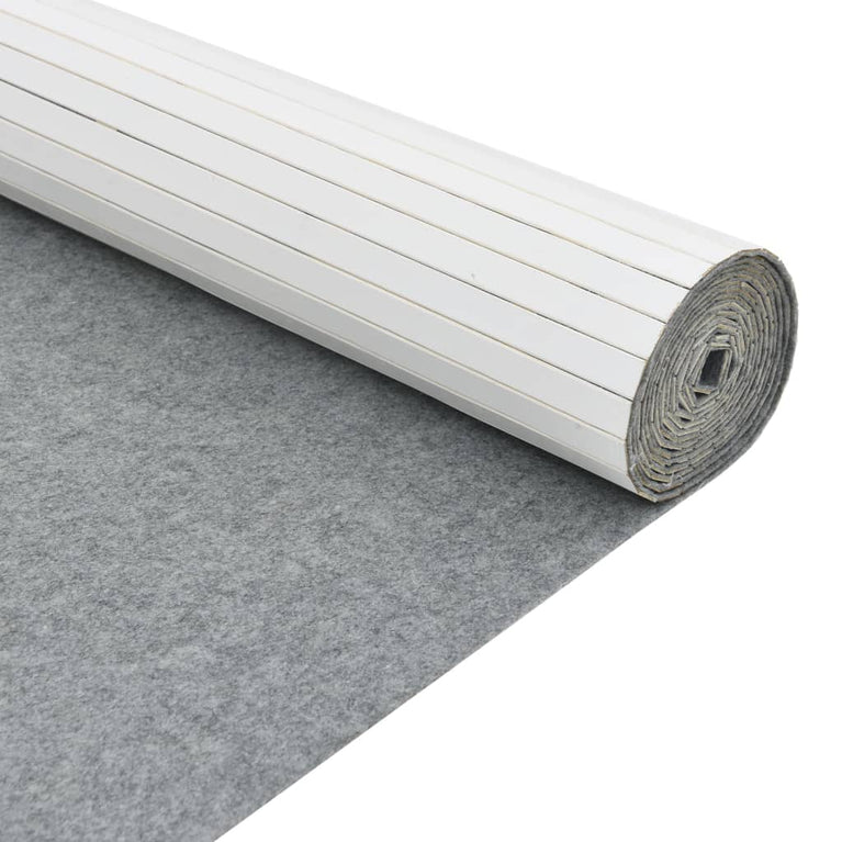 Kamerscherm 165x400 cm bamboe wit