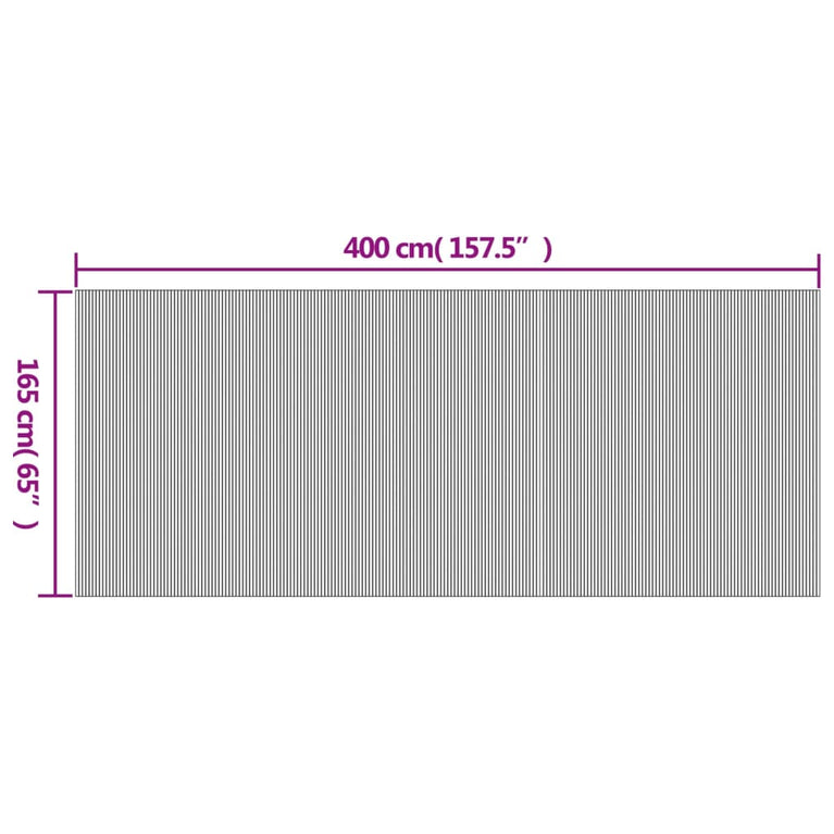 Kamerscherm 165x400 cm bamboe wit
