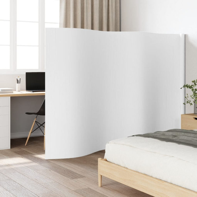 Kamerscherm 165x400 cm bamboe wit