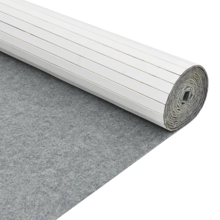 Kamerscherm 165x800 cm bamboe wit