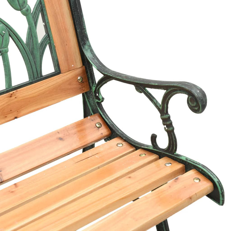 Tuinbank 116 cm massief vurenhout en staal