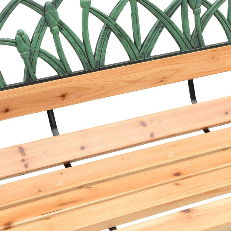 Tuinbank 116 cm massief vurenhout en staal