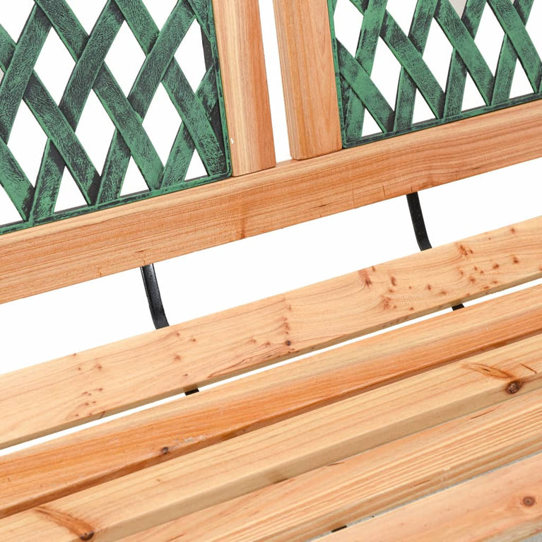 Tuinbank 116 cm massief vurenhout en staal