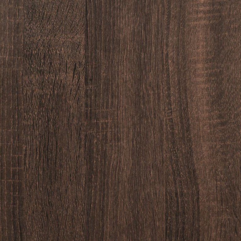 Salontafel met wielen 91x55x34 cm bewerkt hout bruin eikenkleur