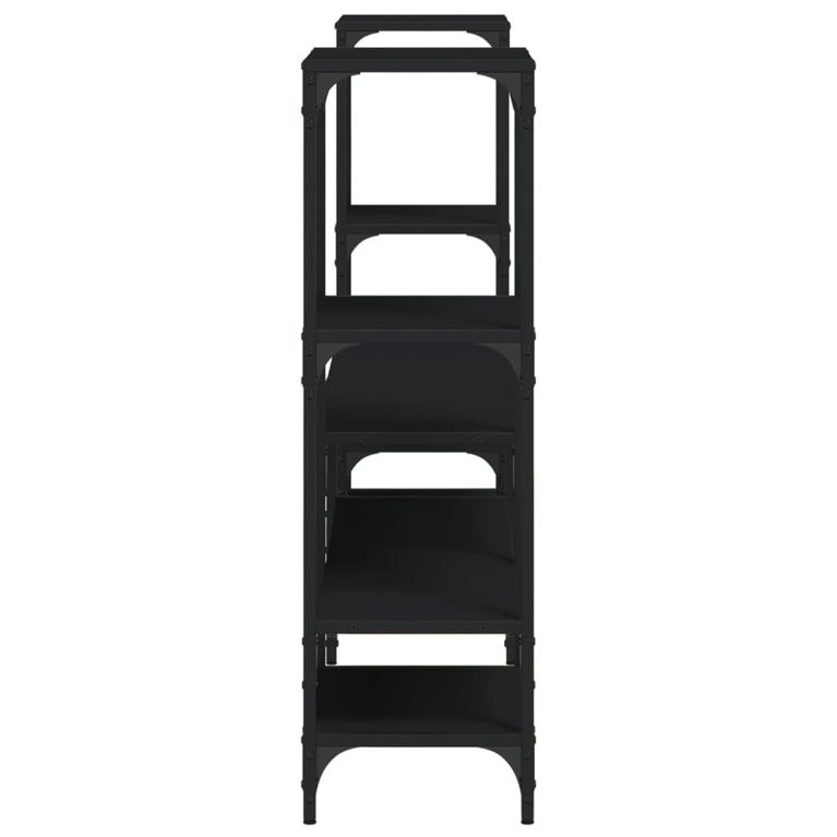 Tv-meubel 206,5x28,5x95 cm bewerkt hout zwart