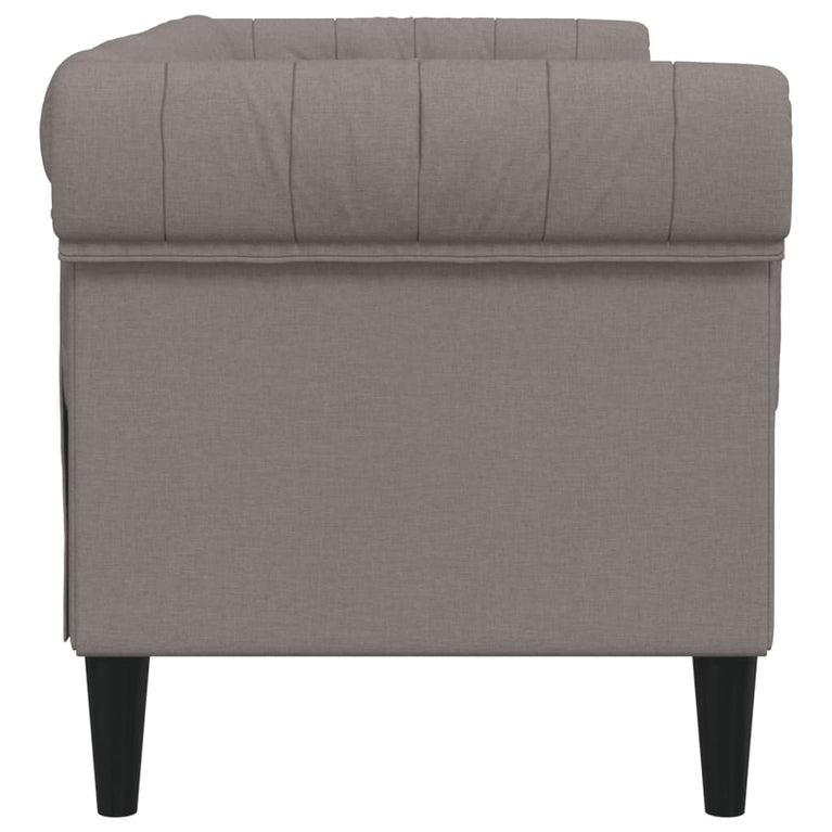 Tweezitsbank Chesterfield-stijl stof taupe