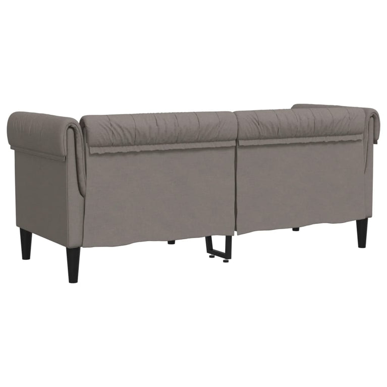 Tweezitsbank Chesterfield-stijl stof taupe