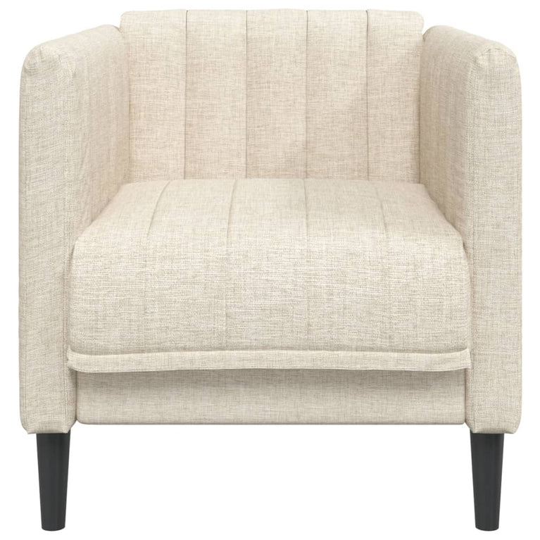 Fauteuil stof crèmekleurig