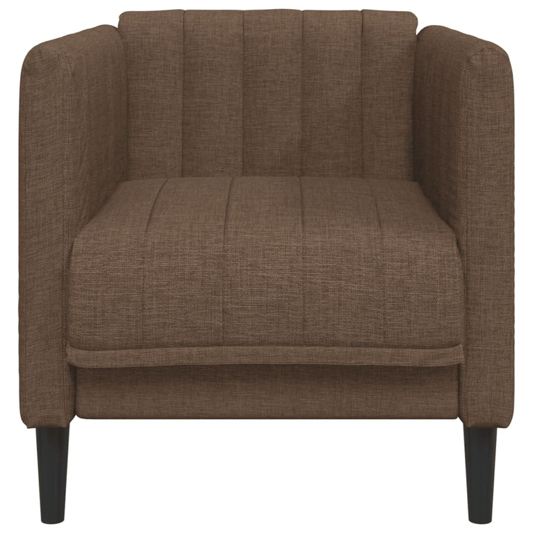 Fauteuil stof bruin