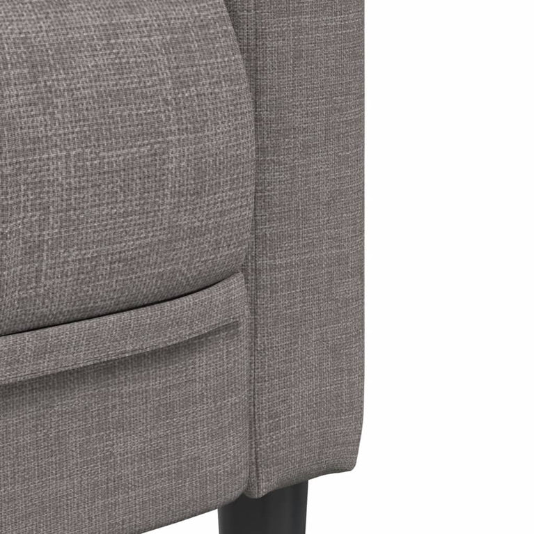 Tweezitsbank stof taupe