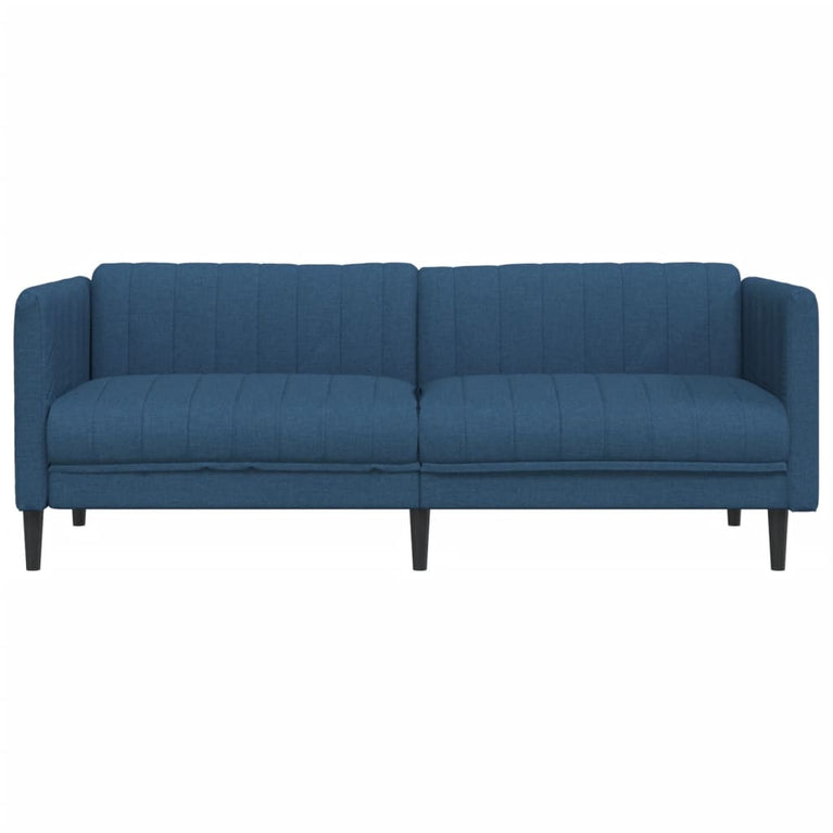 Driezitsbank stof blauw